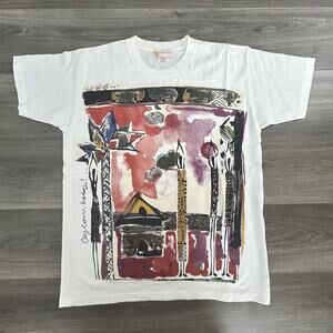 Vintage Baryshnikov Miles Davis Basquiat Shirt Mens Medium Single Stitch USA 90s